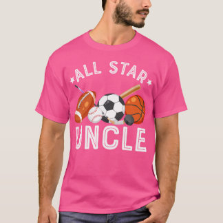 Alle sterren oom van de verjaardag jongen basketba t-shirt