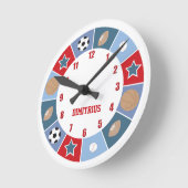 Alle sterren Sportthema Nursery Wall Clock Ronde Klok (Hoek)