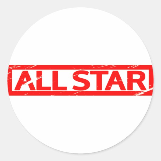 Alle sterren Stamp Ronde Sticker (Voorkant)