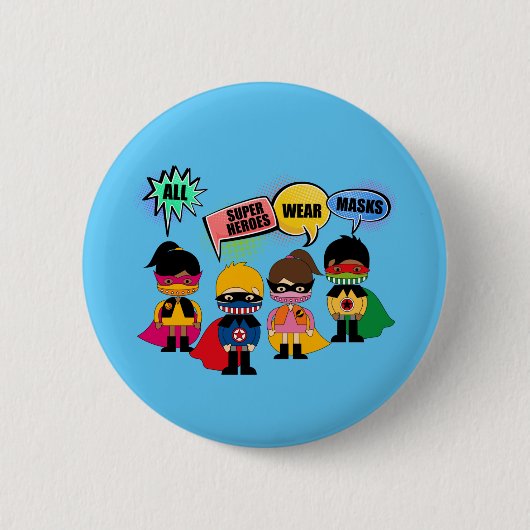 Alle superhelden ronde button 5,7 cm (Voorkant)