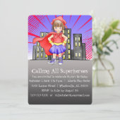 Alle superhelden van afgelopen dag oproepen kaart (Staand voorkant)