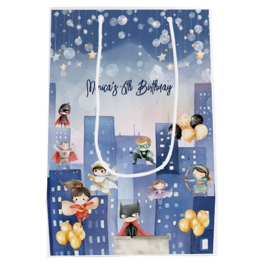 Alle superhelden zijn jarig medium cadeauzakje (Achterkant)