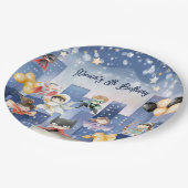 Alle superhelden zijn jarig papieren bordje (Gekanteld)