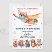Alle Superheroes Uitnodiging voor verjaardag (Voorkant)