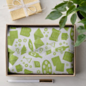 Alle symbolen voor passover in groen tissuepapier (Geschenk)