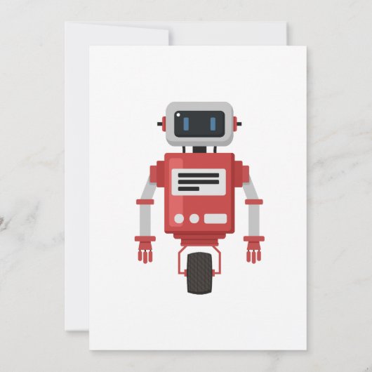 Alle systemen gaan naar Robot Birthday Kaart (Achterkant)