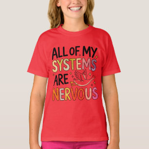 Alle Systemen Zenuwachtig Grappige Vogel T-shirt