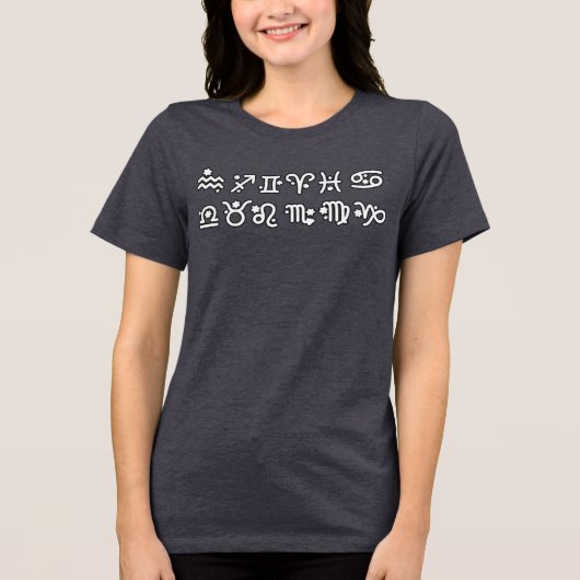 Alle tekens voor dierenriem Tri-Blend shirt (Voorkant)