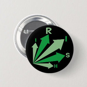 alle tekens wijzen naar IRISH! Ronde Button 5,7 Cm