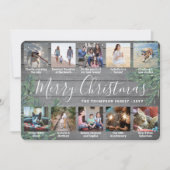 Alle tekst 10 Foto-collage & onderschriften hout e Feestdagenkaart (Voorkant)