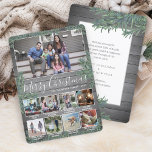 Alle tekst 9 Fotocollage & onderschriften hout en  Feestdagenkaart<br><div class="desc">Stuur stijlvolle, vrolijke groeten en deel 9 van je favoriete afbeeldingen met een aangepaste fotocollage-vakantiekaart. Alle tekst op deze sjabloon is eenvoudig aan te passen om alle formuleringen op te nemen, zoals vrolijk kerstfeest, Prettige feestdagen, seizoensgroeten, nieuwjaarschaafjes, enz. (AFBEELDING PLACEMENT TIP: een gemakkelijke manier om een foto precies te centreren...</div>