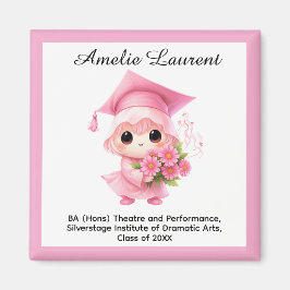🎓 Alle tekst aangepast Chibi Bloom Afstuderen Magneet