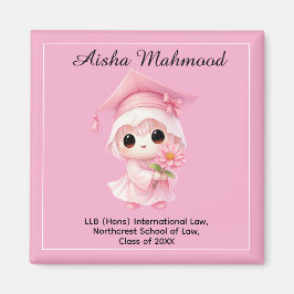 🎓 Alle tekst aangepast Chibi Rose Afstuderen Magneet