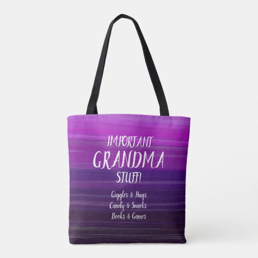 Alle tekst en grootmoedernaam wijzigen Belangrijke Tote Bag (Achterkant)