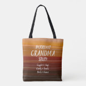 Alle tekst en grootmoedernaam wijzigen Belangrijke Tote Bag (Achterkant)