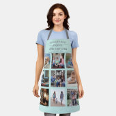 Alle tekst Foto Collage Best Mam Blauwgroen Blue & Schort (Gedragen)