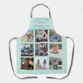 Alle tekst Foto Collage Best Mam Blauwgroen Blue & Schort (Voorkant)