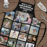 Alle tekst Foto collage Beste opa ooit zwart Schort<br><div class="desc">Viel de eenvoudige vreugde van familie en kinderen met een elegant douane foto collage zwart-wit schort. Afbeeldingen en alle tekst zijn eenvoudig aan te passen. Citaat dat "De Beste Opa van de Wereld en Grillmaster Est. 20YY" kan de namen van de kleinkinderen omvatten en op maat worden gemaakt voor Papa,...</div>