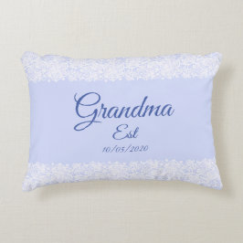 Alle tekst grootmoeder grootmoeder baby blauw wijz accent kussen