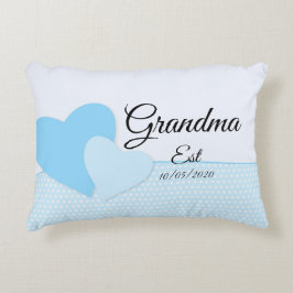 Alle tekst grootmoeder grootmoeder baby blauw wijz accent kussen