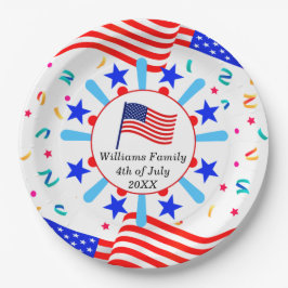 Alle tekst op de Vlag op de Vlag op Dag op 4 juli  Papieren Bordje