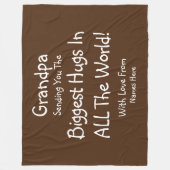 ALLE TEKST VERZENDEN GROOTSTE HULP's in Wereld Opa Fleece Deken (Voorkant)