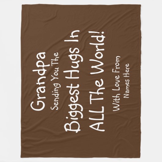 ALLE TEKST VERZENDEN GROOTSTE HULP's in Wereld Opa Fleece Deken (Voorkant)