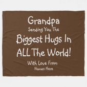 ALLE TEKST VERZENDEN GROOTSTE HULP's in Wereld Opa Fleece Deken (Voorkant (Horizontaal))