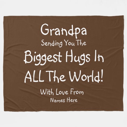 ALLE TEKST VERZENDEN GROOTSTE HULP's in Wereld Opa Fleece Deken (Voorkant (Horizontaal))