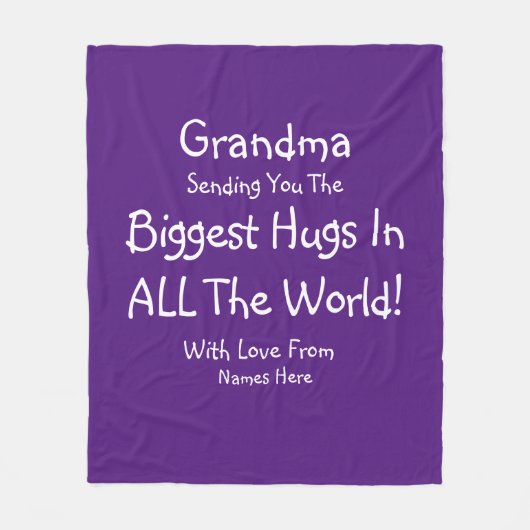 ALLE TEKST VERZENDEN GROOTSTE HULP's in World Gran Fleece Deken (Voorkant)