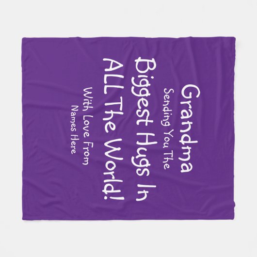 ALLE TEKST VERZENDEN GROOTSTE HULP's in World Gran Fleece Deken (Voorkant (Horizontaal))