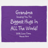 ALLE TEKST VERZENDEN GROOTSTE HULP's in World Gran Fleece Deken (Voorkant (Horizontaal))