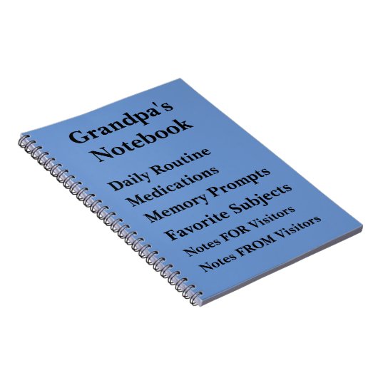 Alle tekst wijzigen - Notitieboek met grootvader d (Rechterzijde)