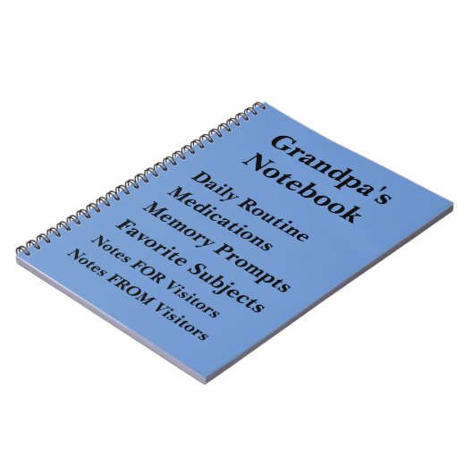 Alle tekst wijzigen - Notitieboek met grootvader d (Linkerzijde)