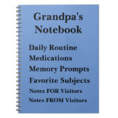 Alle tekst wijzigen - Notitieboek met grootvader d (Voorkant)