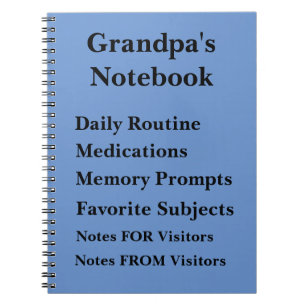 Alle tekst wijzigen - Notitieboek met grootvader d