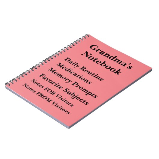 Alle tekst wijzigen - Notitieboek voor grootmoeder (Linkerzijde)