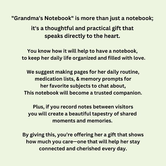 Alle tekst wijzigen - Notitieboek voor grootmoeder