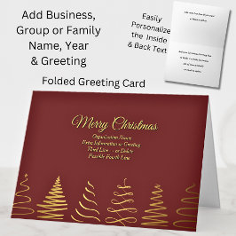 Alle tekst wijzigen, Organisatie Kerstgroet Kaart