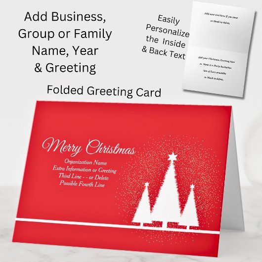 Alle tekst wijzigen, Organisatie Kerstgroet Kaart