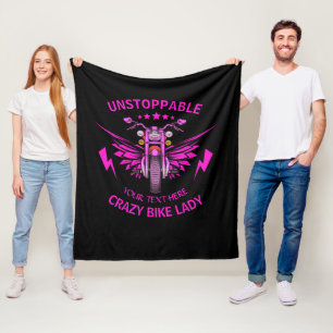 Alle tekst wijzigen Voeg naamroze motorfietsen toe Fleece Deken