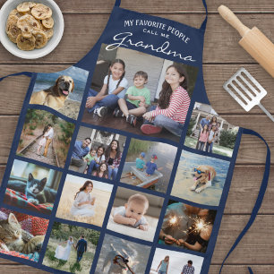 Alle tekstfamilies Foto Collage Grandma Navy Blue Schort