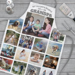 Alle tekstfamilies Foto collage opa Gray & White Schort<br><div class="desc">Viel de simpele vreugde van familie en kleinkinderen met een elegant aangepast foto-collage grijs en wit schort. Afbeeldingen en alle tekst zijn eenvoudig aan te passen. Het citaat dat "Mijn favoriete Mensen noemen me Opa" kan gepersonaliseerd worden voor Papa, Pop-pop, Paw-paw, Grandad, Grampa, Big Dad, etc. (AFBEELDING PLACEMENT TIP: Een...</div>
