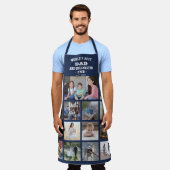 Alle tekstfoto's Collage Beste pap Grill Master Bl Schort (Gedragen)