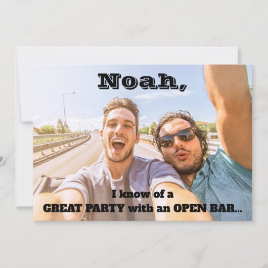 Alle tekstGroomsmen / Beste voorstel Foto Fungeren Kaart (Voorkant)