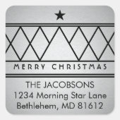 Alle tekstkerstfeestjes Folie retourneren adreslab Vierkante Sticker (Voorkant)