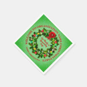 Alle tekstorganisaties met kerstcocktail na wijzig servet (Hoek)