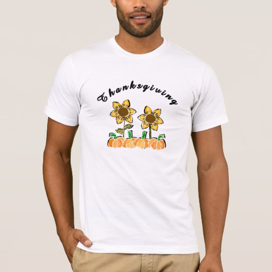 Alle Thanksgiving bloemen T-shirt (Voorkant)