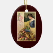 Alle Thanksgiving geld is van nul Keramisch Ornament (Achterkant)