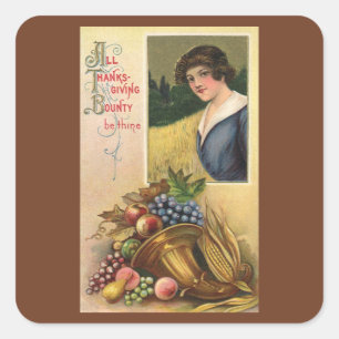 Alle Thanksgiving geld is van nul Vierkante Sticker